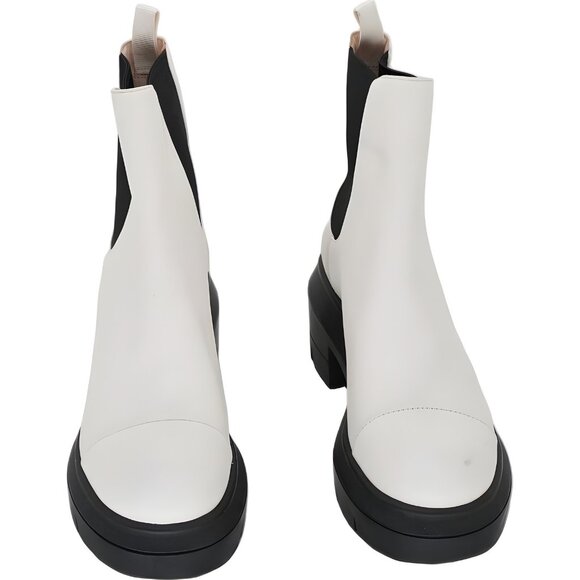 Stuart Weitzman Women's Norah Lug Sole White Boots - Size 5 - Picture 5 of 6
